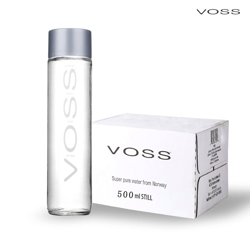 voss芙丝天然矿泉水500ml*24整箱塑料瓶高端进口水大瓶实惠装