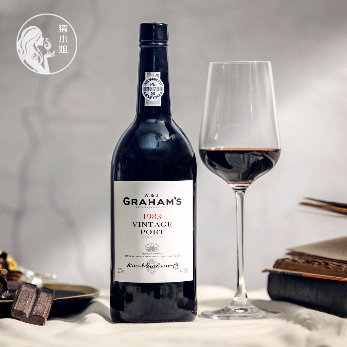 jr18.5分!鼎级年份波特酒 格兰姆graham"s vintage port1983钵酒