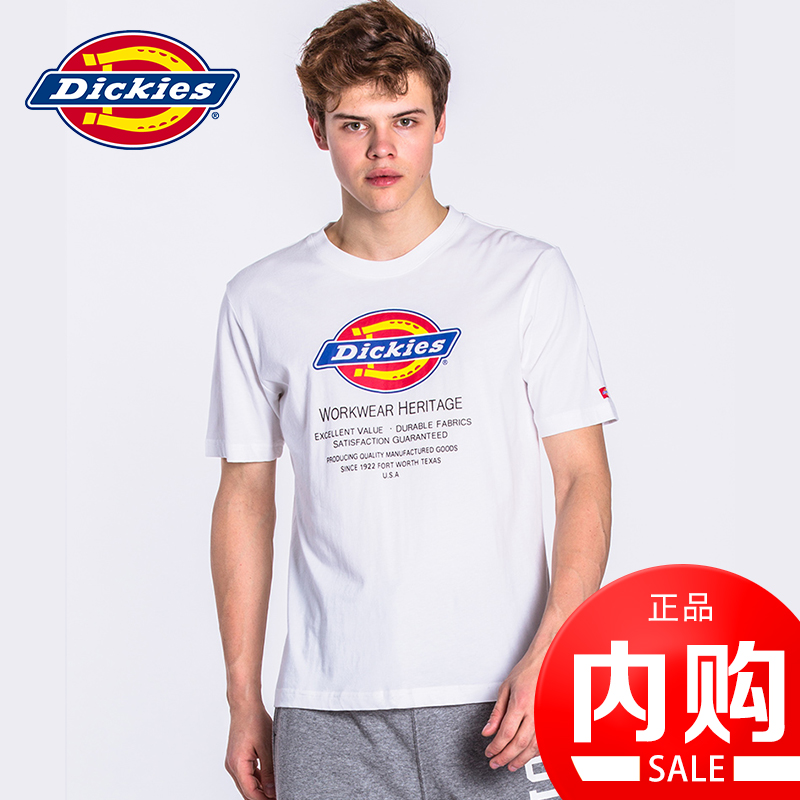 dickies帝客情侣款纯棉短袖t恤男 经典logo印花tee 夏装新品wd401