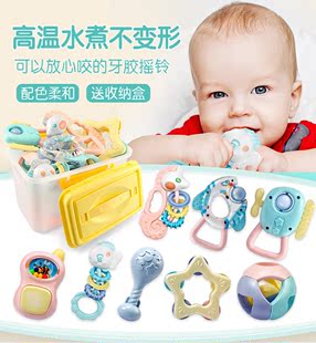 婴儿玩具新生儿创意实用礼物男女宝宝手摇铃满月礼盒母婴用品