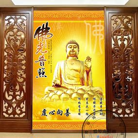 佛教禅师大型壁画玄关中式客厅沙发电视墙背景墙纸佛堂壁纸 佛家