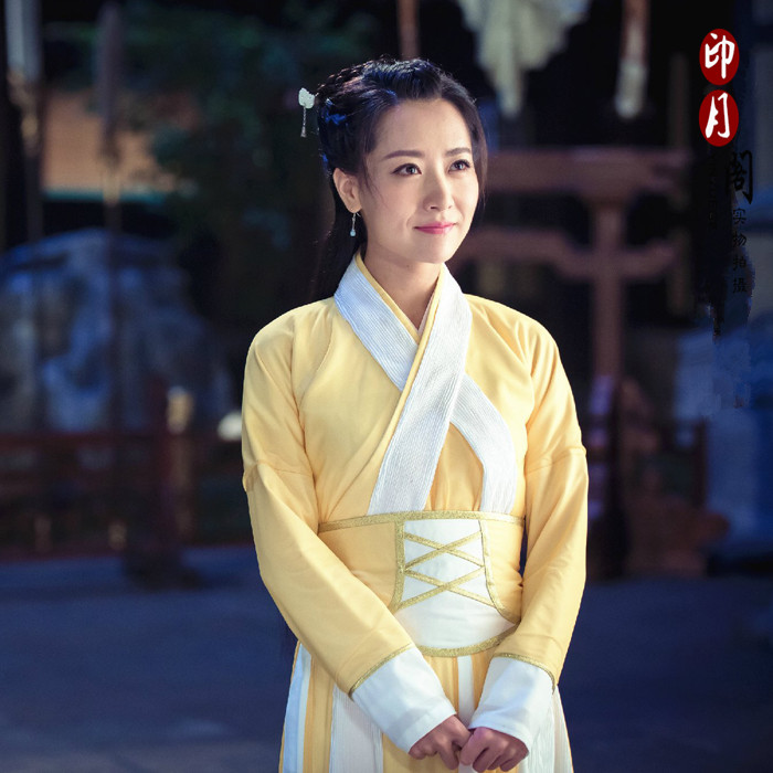 新品影视明星同款黄色侠女古装舞台演出服女侠古装cosplay古装