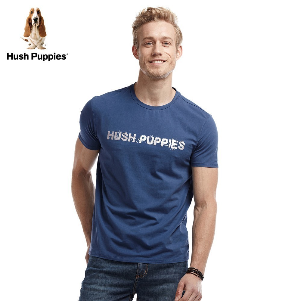 hushpuppies暇步士男装logo印花短袖男士t恤|pd-jc001