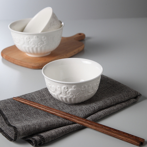 【1个包邮】浮雕陶瓷碗碗