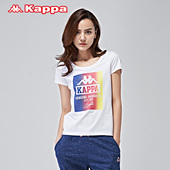 K0722TD15F 运动衣短袖 运动T恤 2017新款 夏季圆领图案 Kappa女款