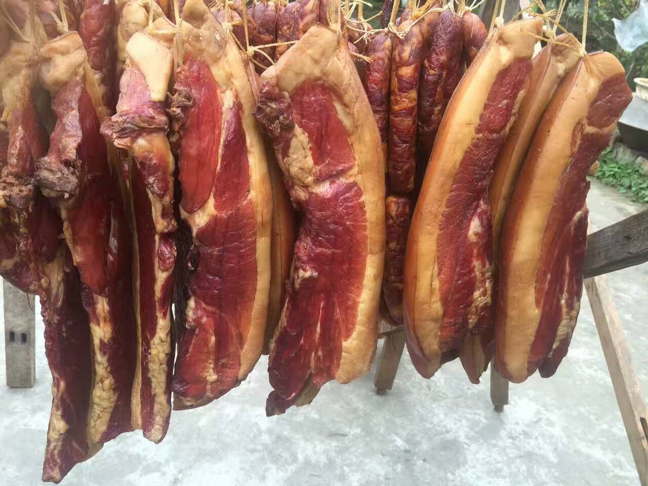 农村自制食品无任何添加剂 农家自制烟熏腊肉腌肉四川土猪肉包邮