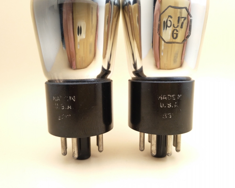 全新美国 rca 6j7g/ef37电子管 加转换座替换6sj7/6j8p电子管