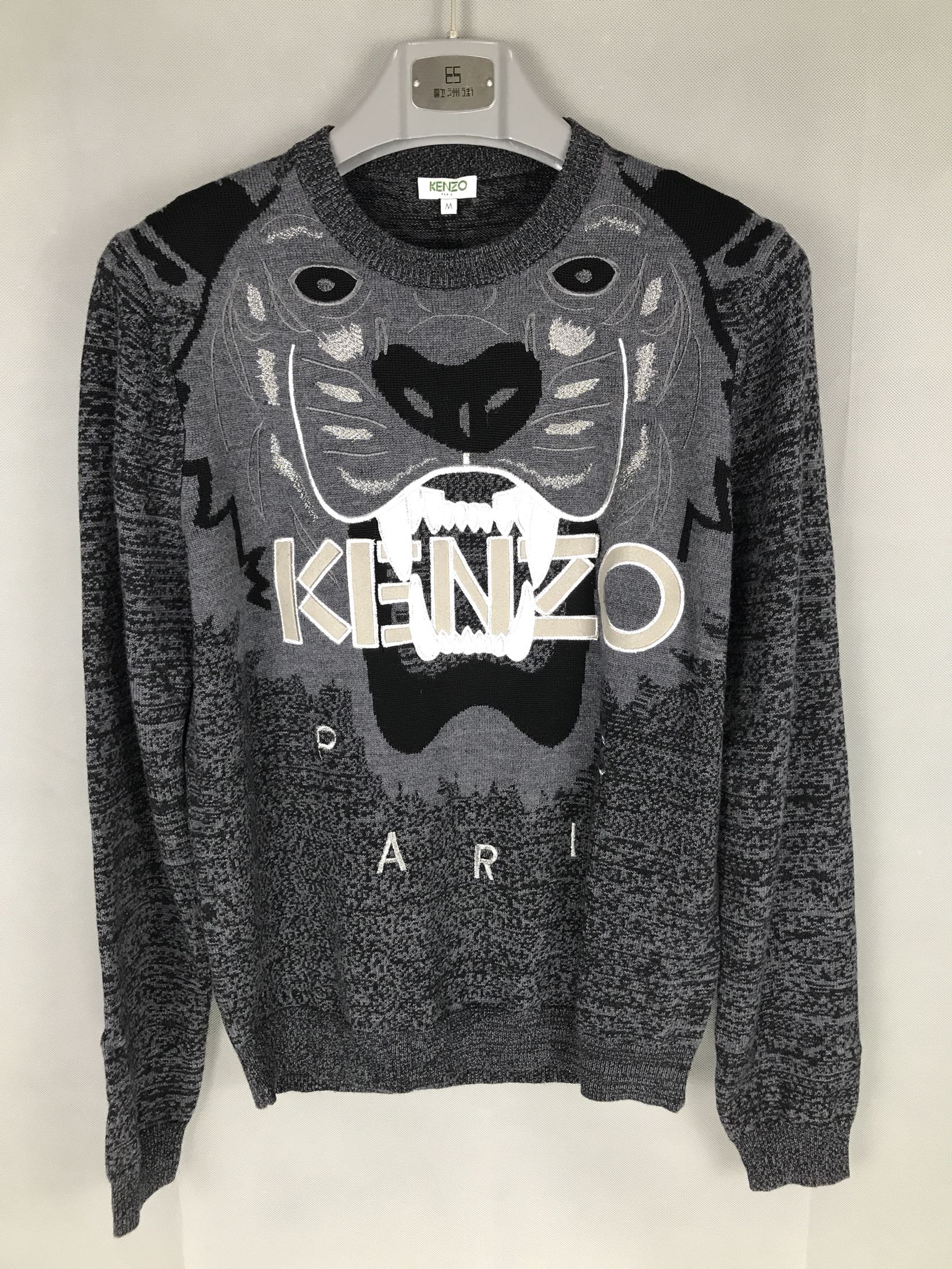 正品kenzo 高田贤三 针织衫老虎头绣花潮牌百搭时尚舒适款羊毛料