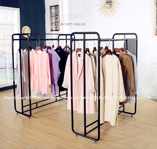 服装店展示架双排服装架落地式女装店橱窗简约欧式衣服货架中岛架