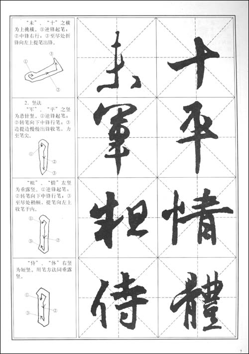 王羲之行书毛笔笔画字贴 书法初学者入门练字大写字帖