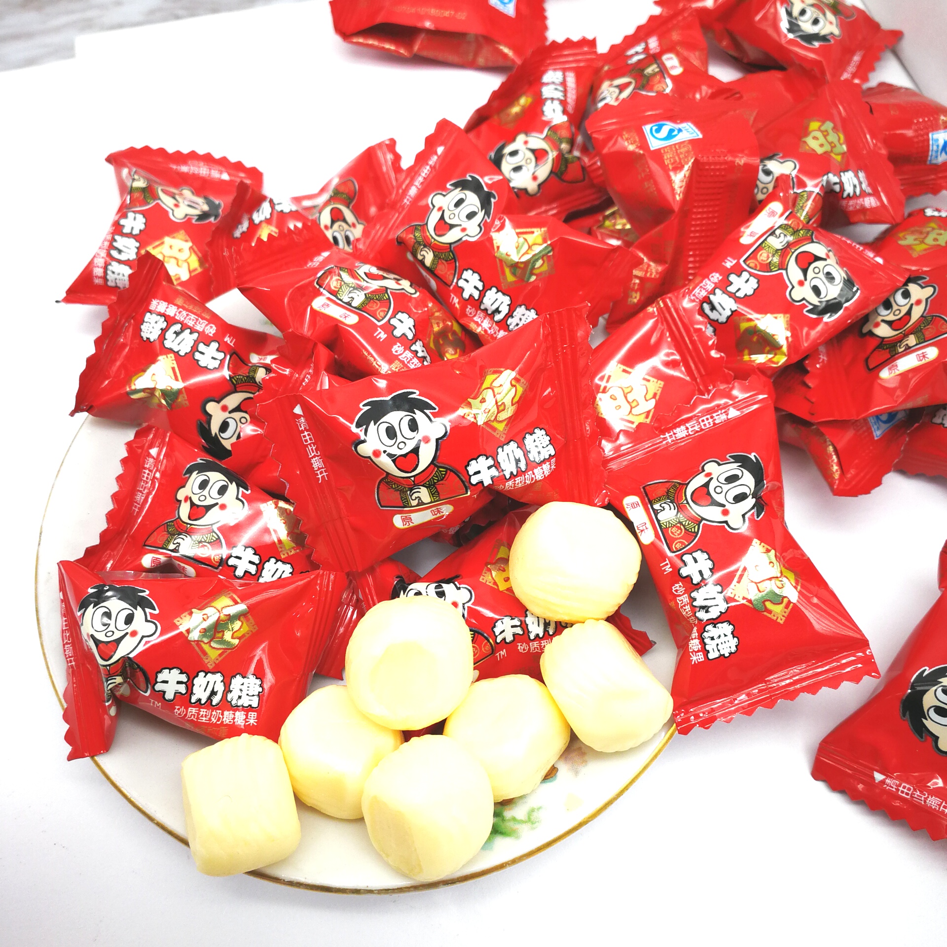 旺旺 旺仔牛奶糖原味牛奶糖结婚喜糖散装糖果包邮500g