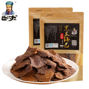 卧龙手工老灶黑米锅巴200g*2包