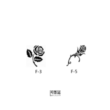 即墨蓝暂时性轻文身半永久海娜小清新纹身贴玫瑰花花朵模板