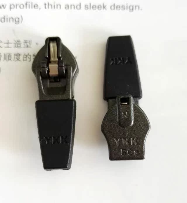 5号尼龙ykk拉链配件半自动弹簧锁头金属拉锁头高档户外运动服装图片