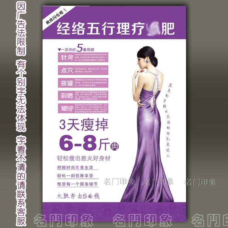 经络五行理疗皮肤健康管理装饰无框画整形美容院mts海报挂图新品