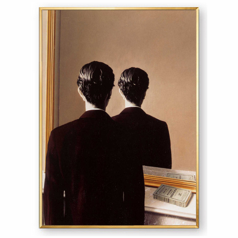 rene magritte玛格丽特超现实主义画定制挂画复古装饰