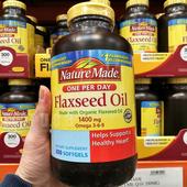 300粒 Made有机亚麻籽油Flaxseed 正品 Oil 现货Nature 美国代购