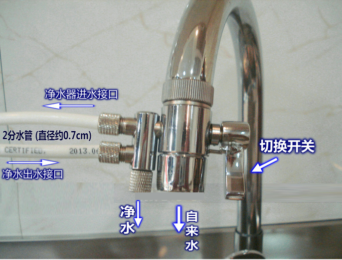 科士威维迈hexagon2分双切阀开关净水器水龙头4820转换阀分流器