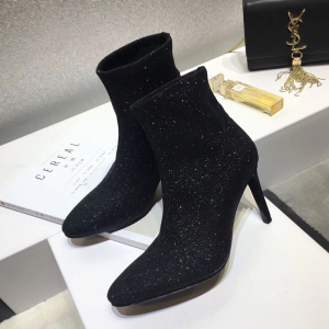 针织毛线短靴加绒