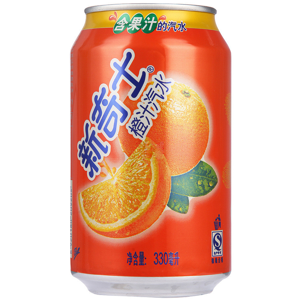 江浙沪皖包邮 新奇士果汁汽水饮料拉罐装330ml*24罐