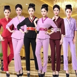美容师工作服秋冬装足浴足疗店女技师服SPA会所养生馆工作服套装