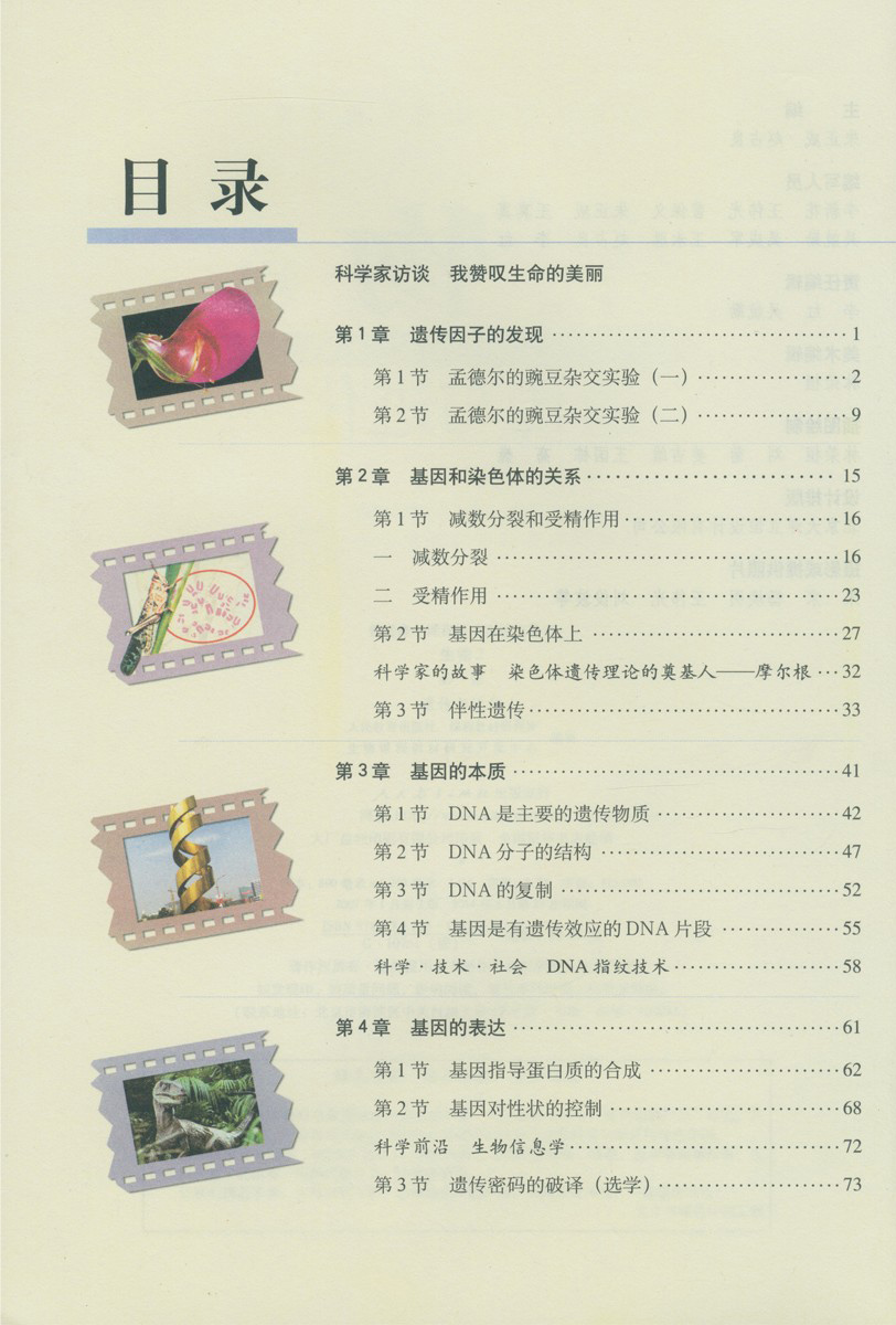 高中生物必修二2 遗传与进化 人教版 课本教科书 高中