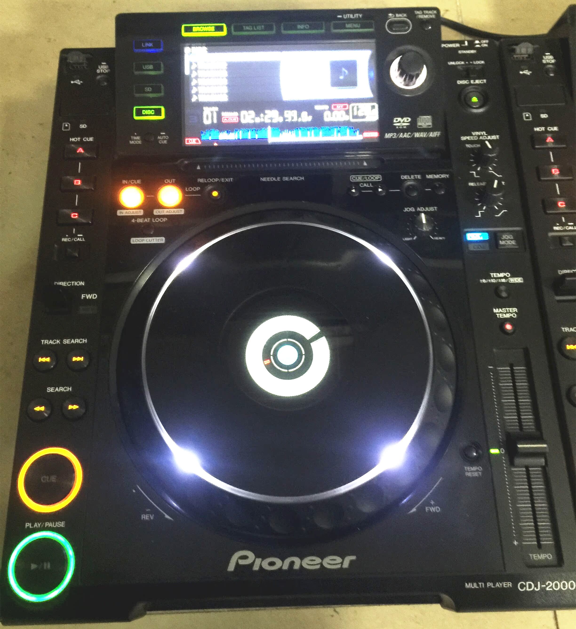 二手pioneer/先锋 cdj-2000打碟机 先锋2000碟机 2000cdj碟机