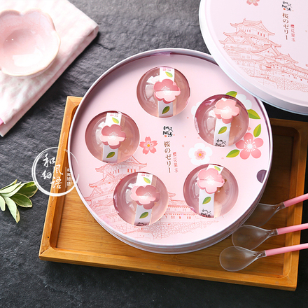 日式樱花果冻布丁水馒头少女心高颜值零食生日