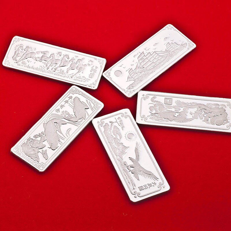 百花银条银币投资银条10g纯银原料足银ag999银砖礼品原料白银