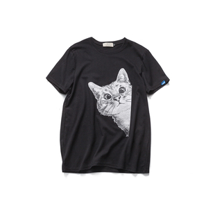 情侣手绘小猫短袖t恤
