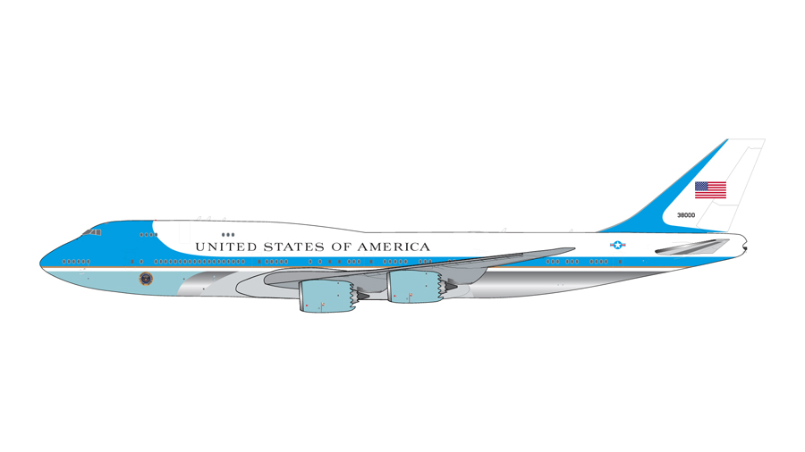 a.f. 空军一号 b747-81 38000 1:400