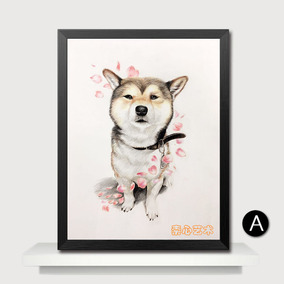 肖像画定制素描彩铅绘狗狗猫咪宠物头像定制手绘q版头像设计宠物