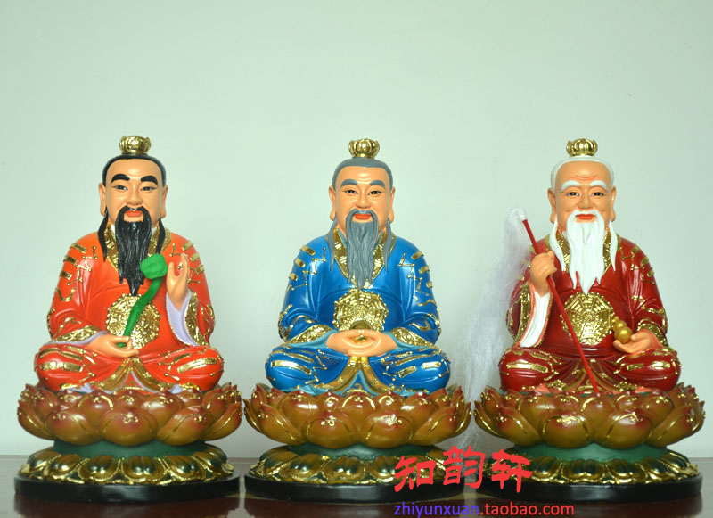 道教三清神像 太上老君像 道德天尊灵宝天尊元始天尊树脂佛像摆件