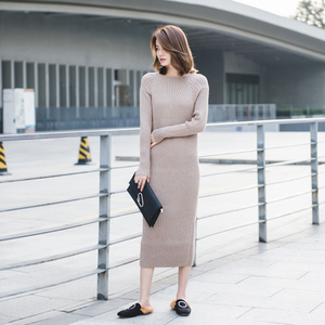 气质显瘦毛衣连衣裙
