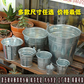 饰铁艺花瓶花器收纳桶小铁桶田园花盆 镀锌铁皮花桶花盆迷你田园装