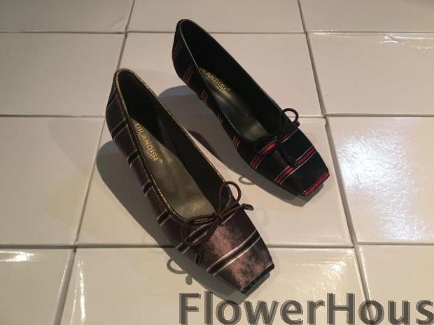 花屋宝贝 2017秋新款 迪兰迪丝正品 胎牛皮水貂毛女鞋