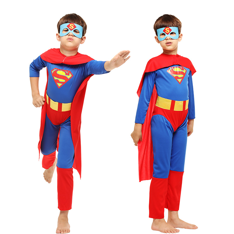 儿童节服装cosplay 成人儿童男女超人衣服 肌肉超人超人服装