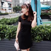 收腰高领运动裙 CZ7Q3017 早鸟系列少女百搭小黑裙 趁早SHAPE