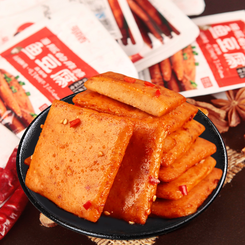 【天猫超市】蜀道香 麻辣鱼豆腐255g 四川特产 麻辣味零食豆腐干