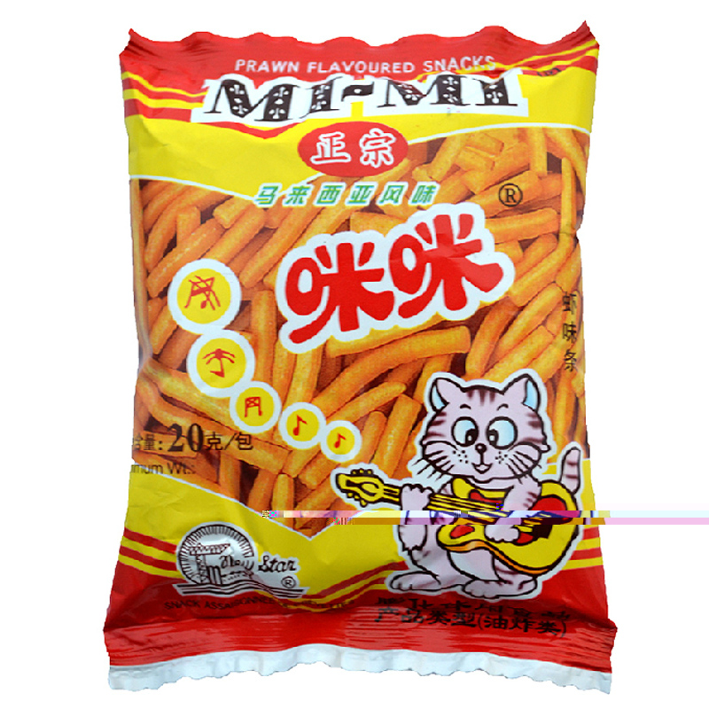 【天猫超市】休闲零食大正宗咪咪虾条240g/袋*2 干吃膨化食品