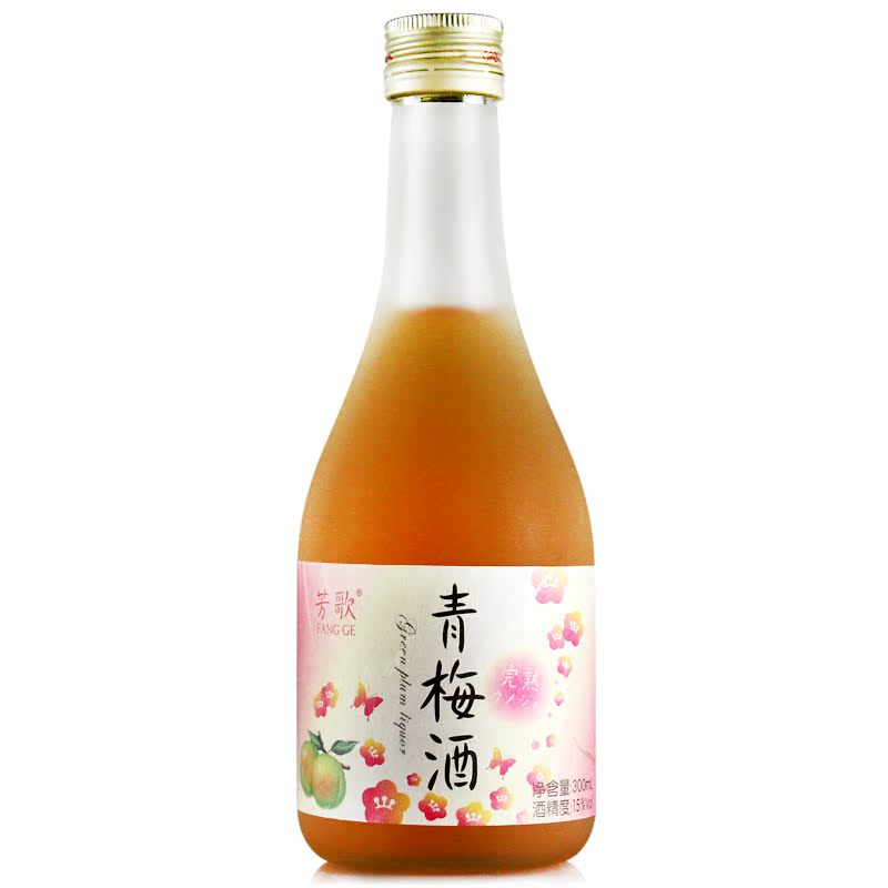 国产芳歌青梅酒300ml梅子酒 完熟梅酒女士果酒利口酒