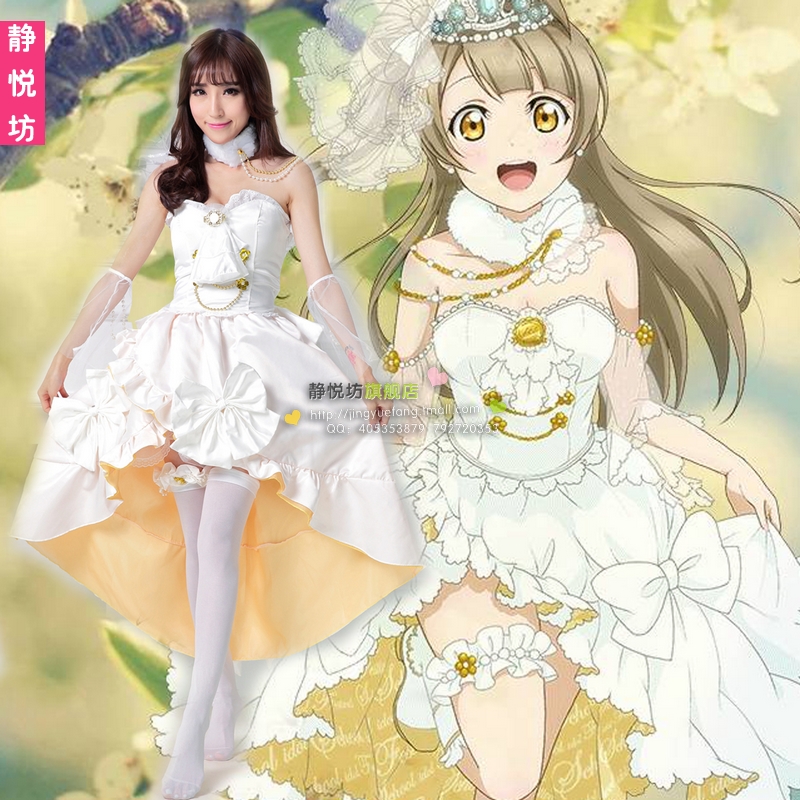 lovelive花嫁婚纱觉醒cos服cosplay女装lolita公主love live 全员
