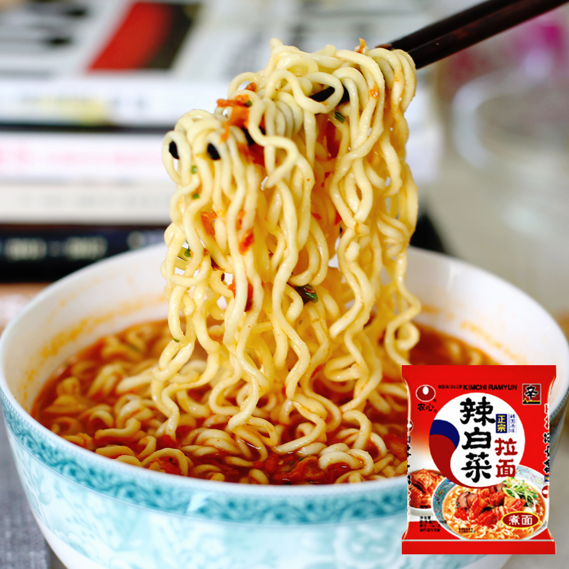 韩国风味食品 农心辣白菜拉面 方便面泡面速食面120g 115
