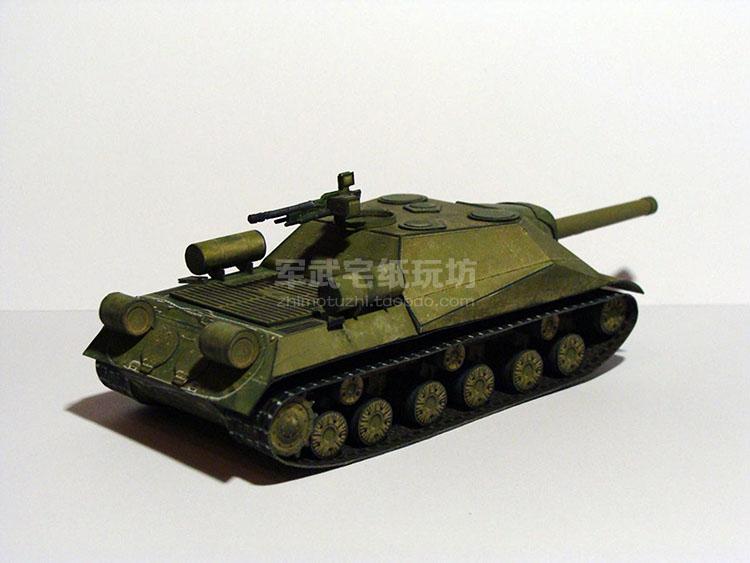 苏联704工程坦克歼击车 纸模型 1:35 坦克世界 军武宅 手工diy