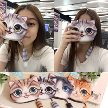 迷你硬币包小清新布艺可爱韩国简约学生毛绒手拿 猫咪零钱包女韩版
