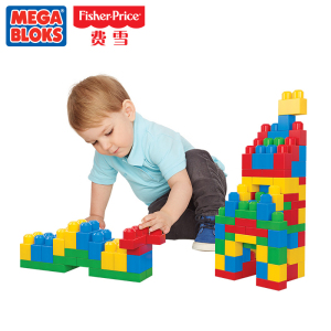 费雪美高1-5岁宝宝玩具大颗粒大积木经典色礼
