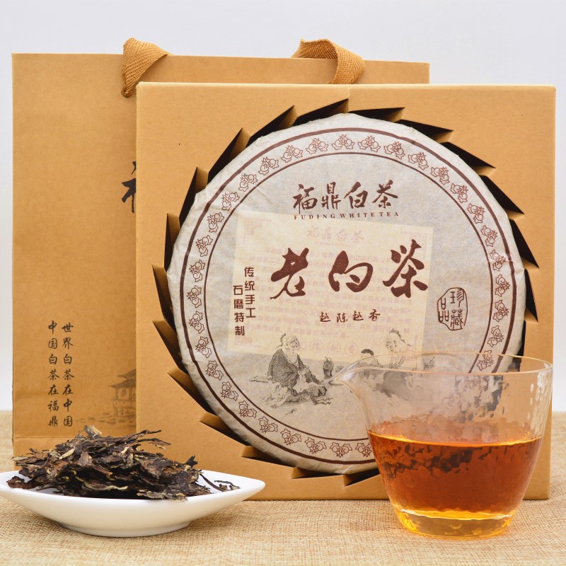 福鼎白茶寿眉茶饼正宗陈年老白茶寿眉2014年特级老白茶饼茶叶
