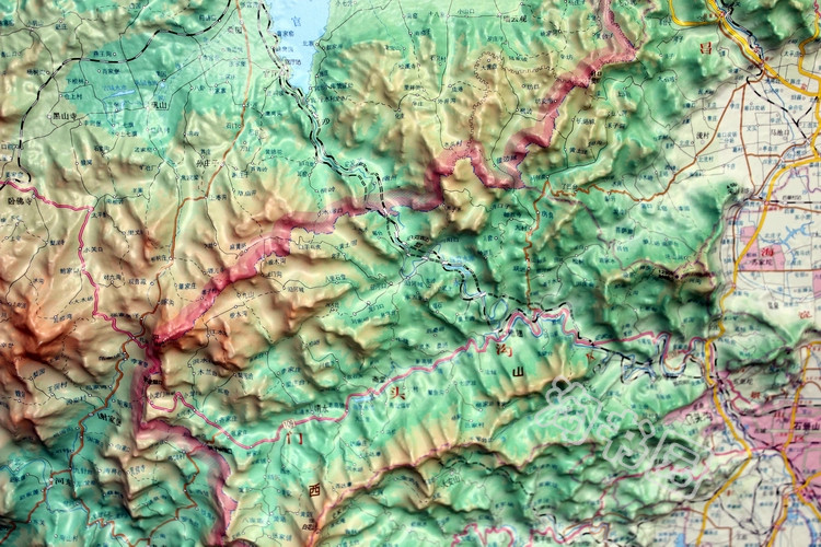 8米 立体地图 精雕3d凹凸立体优质地图挂图 办公装饰 学习 展示地理