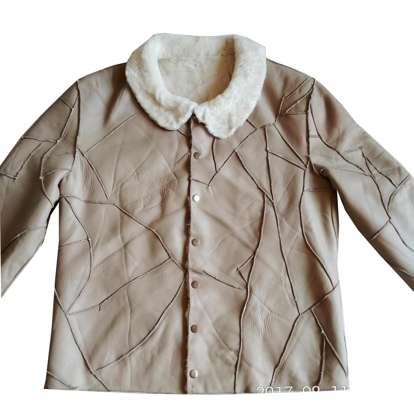 翻领羊剪绒羊皮毛一体羊毛内胆衣服上衣带袖棉衣棉服保暖防风外套