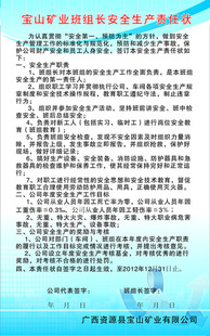 e78电子书画861矿业公司班组长安全生产责任状贴纸海报印制订做